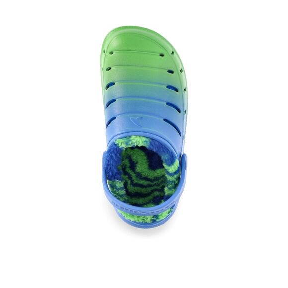 Rugged Shark Toddler & Big Boys Casual Lined Clogs blue-green. Size 5 - Picture 3 of 6